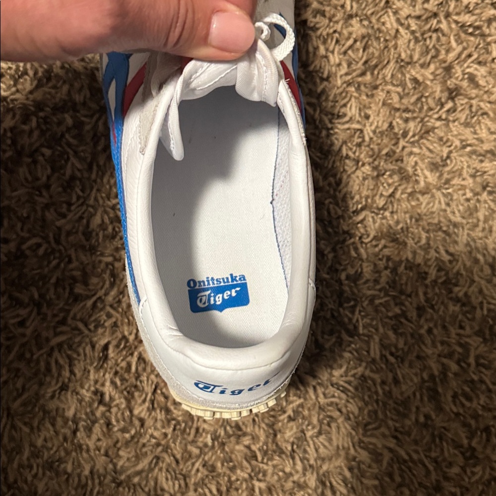 Onitsuka Tiger by Asics Beige and Blue Women's Sneakers - Picture 3 of 5